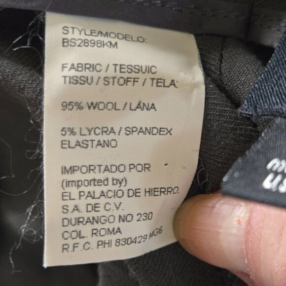 Calvin Klein Stretch Wool Blend Gray Career Wear Dress Pants Size 10 - Picture 5 of 5